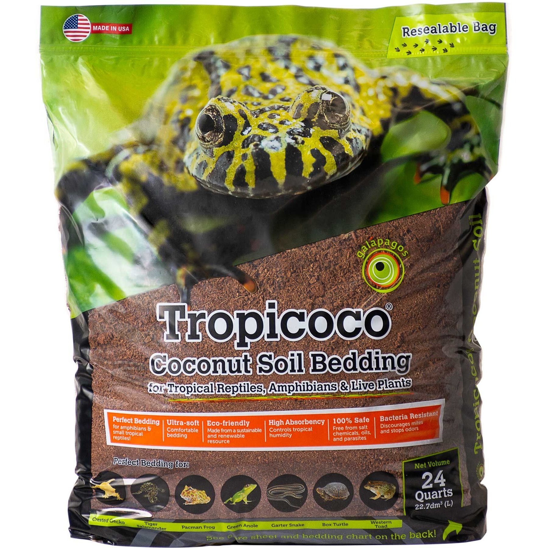 Galapagos Tropicoco Coconut Soil Reptile Bedding, 24-qt bag