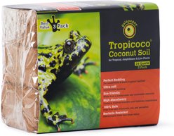 Galapagos Tropicoco Coconut Soil Tropical Reptile & Amphibian Bedding, 8-qt brick, 3 count