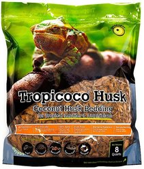 Galapagos Tropicoco Husk Coconut Husk Tropical Reptile & Amphibian Bedding, 8-qt bag, 8-qt bag, bundle of 3