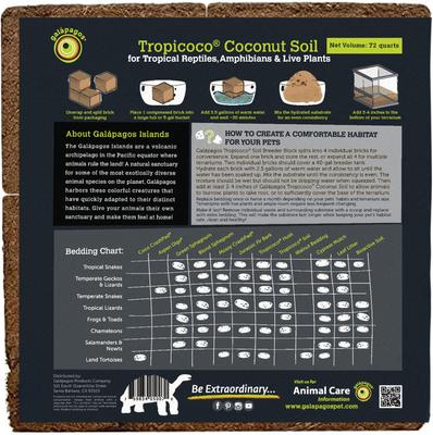 Show full view: Galapagos Tropicoco Soil Breeder Block Reptile Substrate, Natural, 72-qt slide 2 of 9