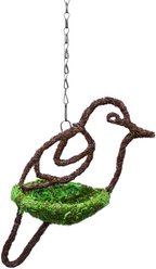 Galapagos Woven Bird Feeder, Dove, Fresh Green, 7-in