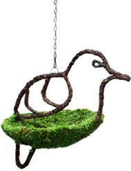 Galapagos Woven Bird Feeder, Dove, Fresh Green, 9.5-in