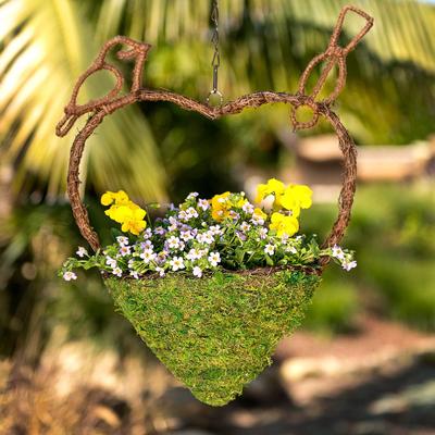 Show full view: Galapagos Woven Bird Feeder, Sparrow, Fresh Green, 9.5-in slide 2 of 6