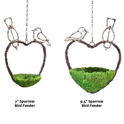 Show full view: Galapagos Woven Bird Feeder, Sparrow, Fresh Green, 9.5-in slide 4 of 6