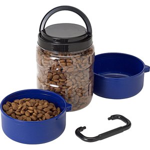 Gamma2 Travel-tainer Complete Dog & Cat Feeding System, Blue