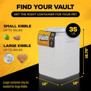 Gamma2 Vittles Vault Pet Food Storage, White, 35-lb