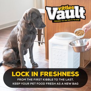 Gamma2 Vittles Vault Pet Food Storage, White, 35-lb