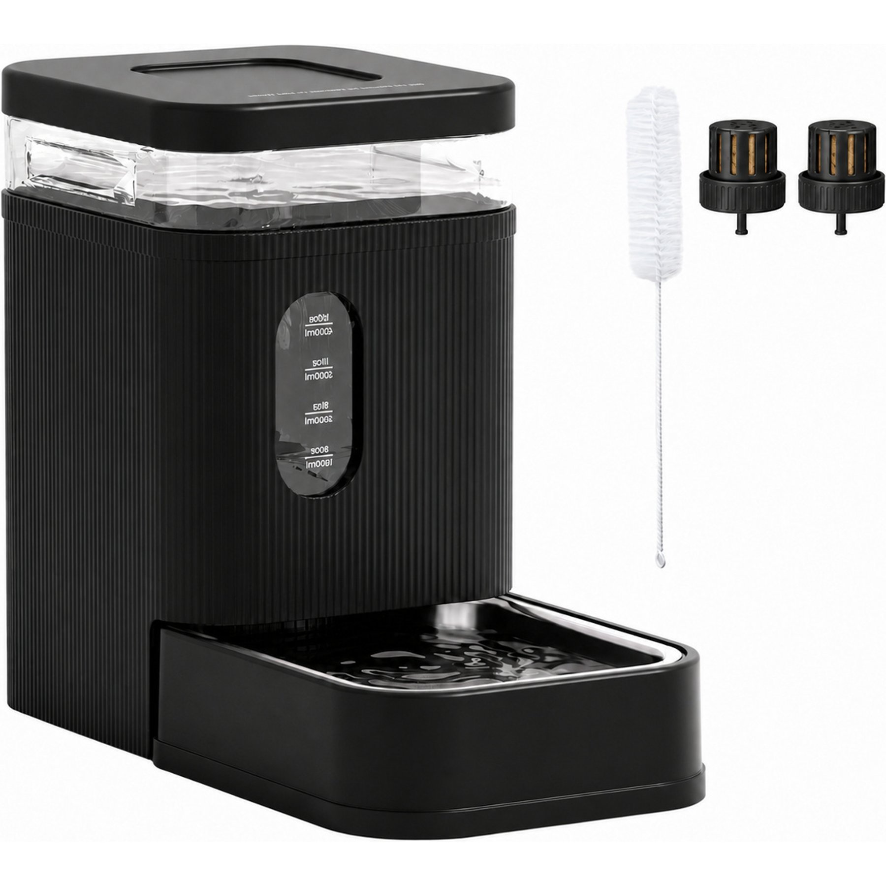 Gardner Pet Gravity Automatic Non Skid Dog Water Dispenser, Black, 6.5-L