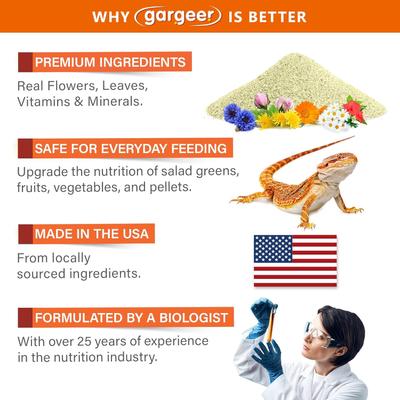 Show full view: Gargeer Bearded Dragon Flower Salad Mix Food Topper, 2-oz bag slide 6 of 6