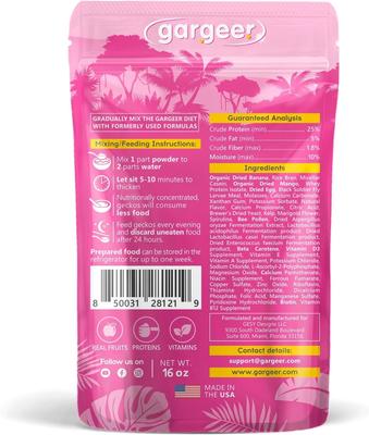 Show full view: Gargeer Complete Breeder Crested Gecko Food, 16-oz bag slide 2 of 6