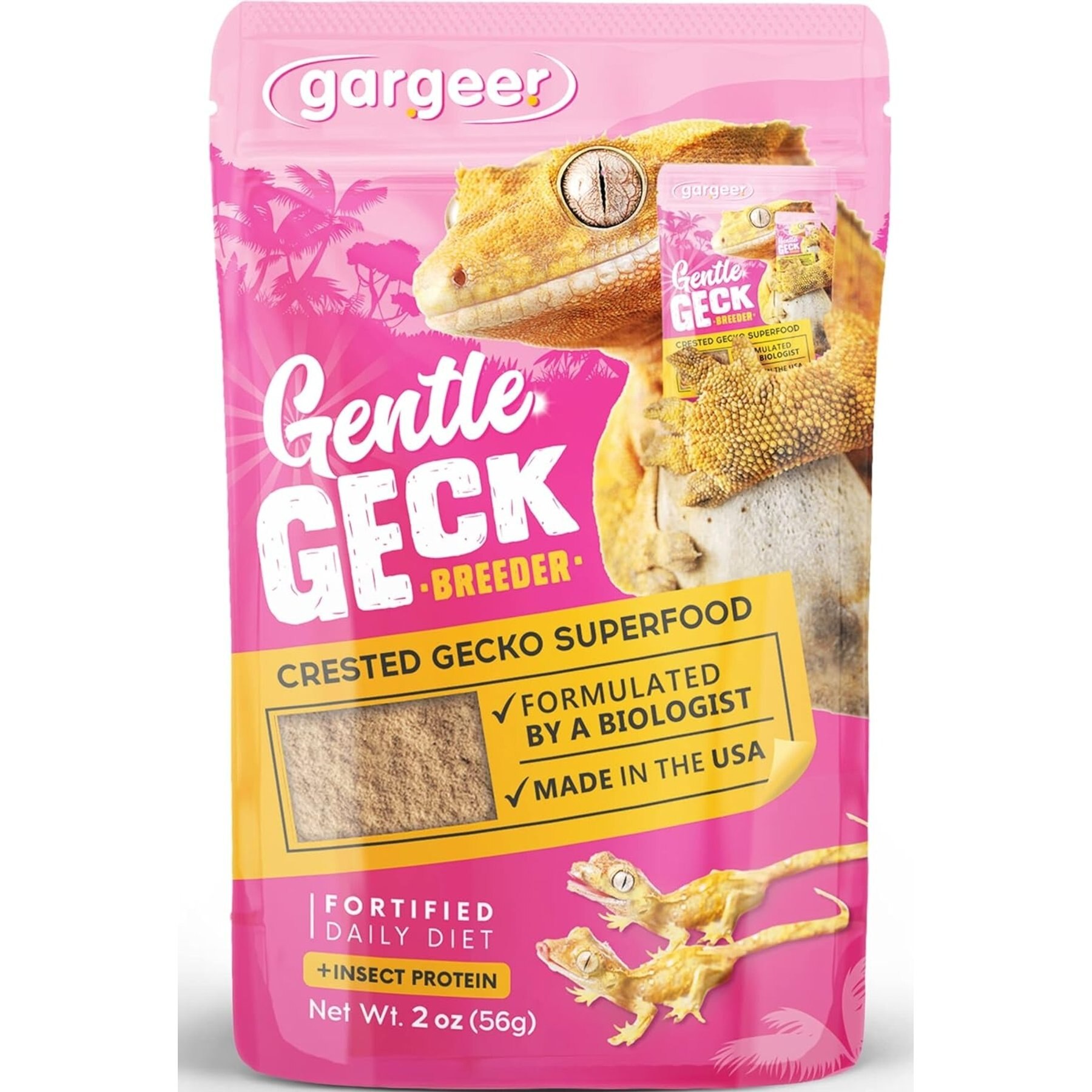 Gargeer Complete Breeder Crested Gecko Food, 2-oz bag