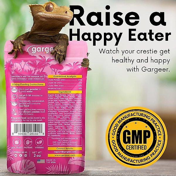 Show full view: Gargeer Complete Breeder Crested Gecko Food, 2-oz bag slide 2 of 5