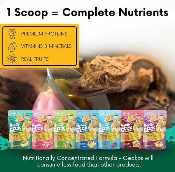 Show full view: Gargeer Complete Fruit Blend Flavored Crested Gecko Food, 2-oz bag slide 5 of 5