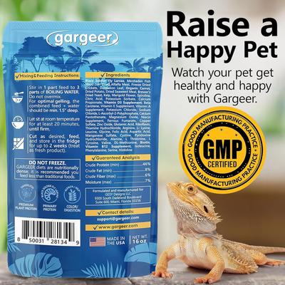 Show full view: Gargeer Complete Gel Diet Bearded Dragon Food, 16-oz bag slide 2 of 6