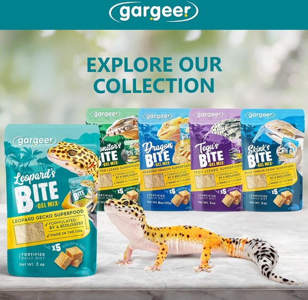 Show full view: Gargeer Complete Gel Diet Leopard Gecko Food, 3-oz bag slide 6 of 6