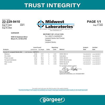 Show full view: Gargeer Complete Gel Diet Leopard Gecko Food, 8-oz bag slide 5 of 6