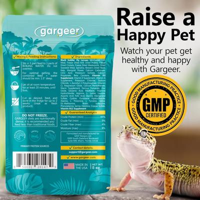 Show full view: Gargeer Complete Gel Diet Leopard Gecko Food, 8-oz bag slide 2 of 6