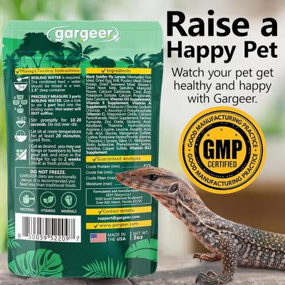 Show full view: Gargeer Complete Gel Diet Monitor Lizard Food, 3-oz bag slide 2 of 6