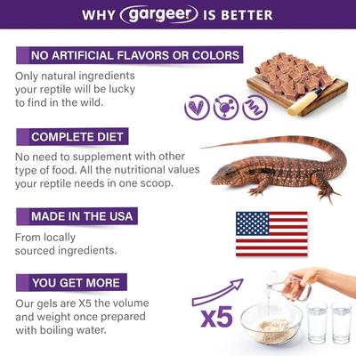 Show full view: Gargeer Complete Gel Diet Tegu Lizard Supplement, 3-oz bag slide 4 of 7