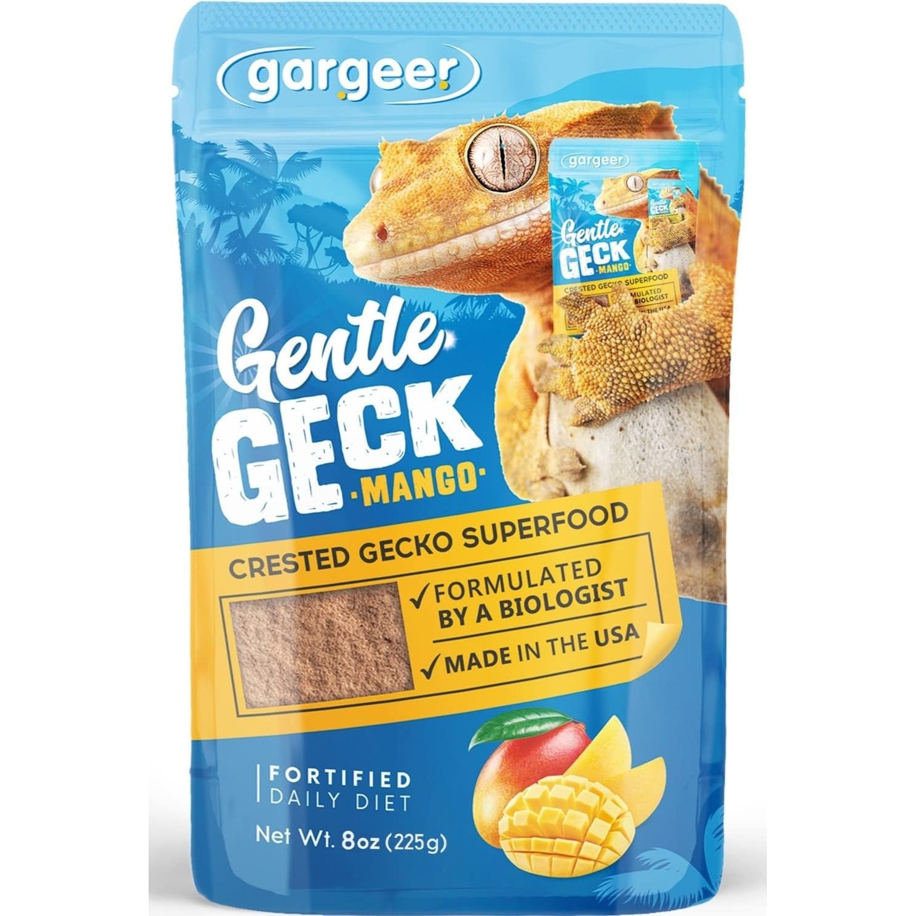 Gargeer Complete Mango Flavored Crested Gecko Food, 8-oz bag