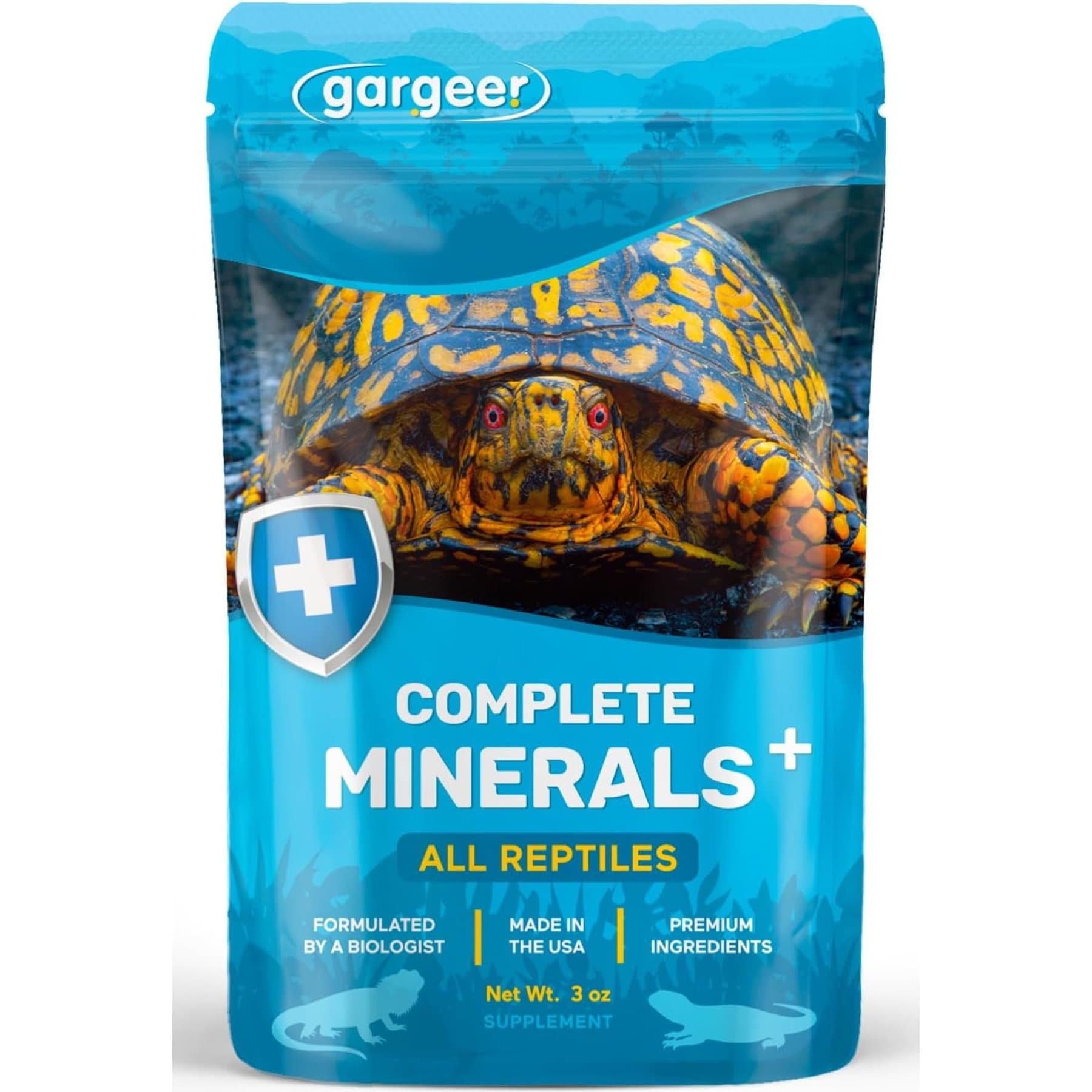 Gargeer Complete Minerals Plus Powder Supplement for Reptiles, 3-oz bag