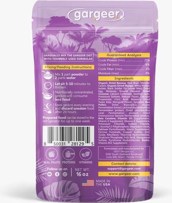 Show full view: Gargeer Complete Tropical Flavored Crested Gecko Food, 16-oz bag slide 2 of 5
