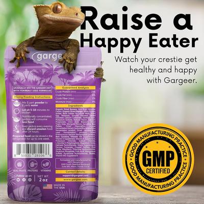 Show full view: Gargeer Complete Tropical Flavored Crested Gecko Food, 2-oz bag slide 2 of 5