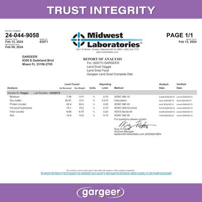 Show full view: Gargeer Complete Veggie Land Snail Food, 2-oz bag slide 6 of 6