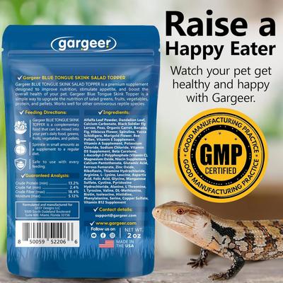 Show full view: Gargeer Flower Salad Mix Blue Tongue Skink Food Topper, 2-oz bag slide 2 of 6