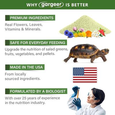 Show full view: Gargeer Flower Salad Mix Forest Tortoise Food Topper, 2-oz bag slide 6 of 6