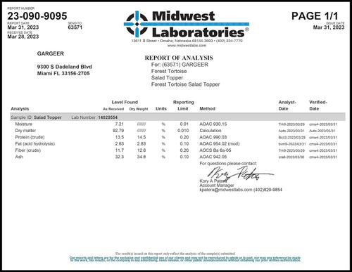 Show full view: Gargeer Flower Salad Mix Forest Tortoise Food Topper, 2-oz bag slide 5 of 6
