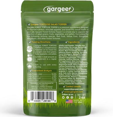 Show full view: Gargeer Flower Salad Mix Forest Tortoise Food Topper, 2-oz bag slide 2 of 6