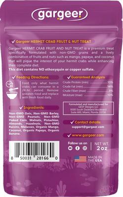 Show full view: Gargeer Fruit & NutsHermit Crab Treats, 2-oz bag slide 2 of 7