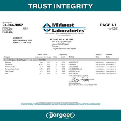 Show full view: Gargeer Iguana Flower Salad Mix Food Topper, 2-oz bag slide 5 of 6