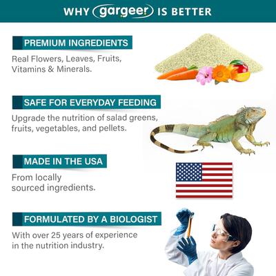 Show full view: Gargeer Iguana Flower Salad Mix Food Topper, 2-oz bag slide 6 of 6