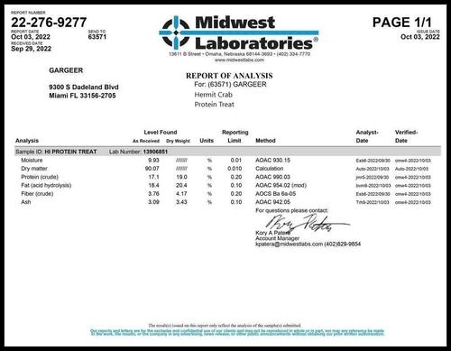 Show full view: Gargeer Protein Hermit Crab Treat, 2-oz bag slide 6 of 6