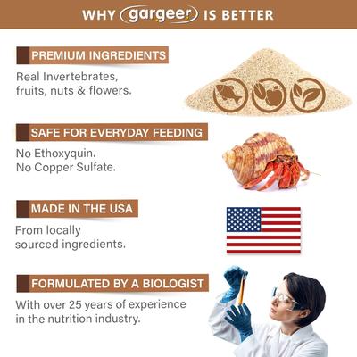 Show full view: Gargeer Protein Hermit Crab Treat, 2-oz bag slide 4 of 6