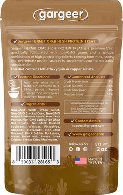Show full view: Gargeer Protein Hermit Crab Treat, 2-oz bag slide 2 of 6