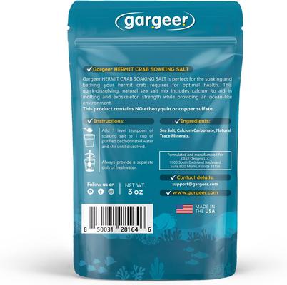 Show full view: Gargeer Soaking Salt Hermit Crab Supplement, 3-oz bag slide 2 of 6