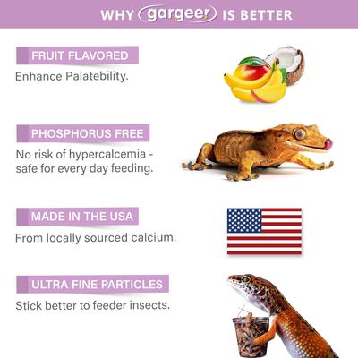 Show full view: Gargeer Tropical Blend Calcium Powder with Vitamin D3 Reptile & Amphibian Supplement, 4-oz bag slide 5 of 5