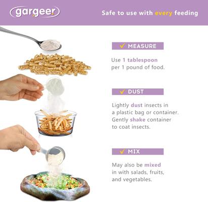 Show full view: Gargeer Tropical Blend Calcium Powder with Vitamin D3 Reptile & Amphibian Supplement, 4-oz bag slide 3 of 5