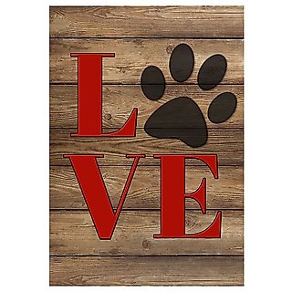 Gateway Lane Love Paw Print Garden Flag slide 1 of 4