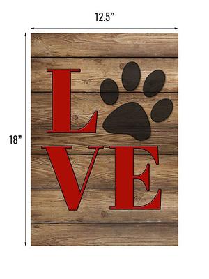 Show full view: Gateway Lane Love Paw Print Garden Flag slide 2 of 5