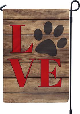 Show full view: Gateway Lane Love Paw Print Garden Flag slide 3 of 5