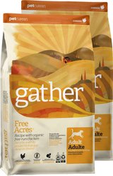 Gather Free Acres Organic Free-Run Chicken Dry Dog Food, 32-lb bundle
