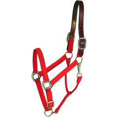 Gatsby Classic Nylon Breakaway Horse Halter & Snap, Red, Oversize