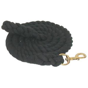 Gatsby Cotton Bolt Snap Horse Lead, 8-ft, Black