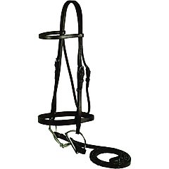 Gatsby Flat Snaffle Horse Bridle, Cob