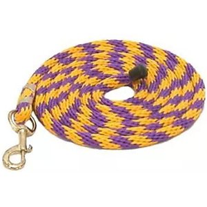 Gatsby Polypropylene Horse Lead & Snap, Dark Purple/Gold, 10-ft