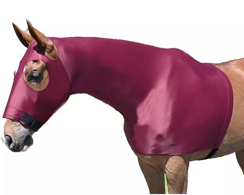 Show full view: Gatsby StretchX Pull On Slicker Horse Hood, Burgundy, Small slide 2 of 3